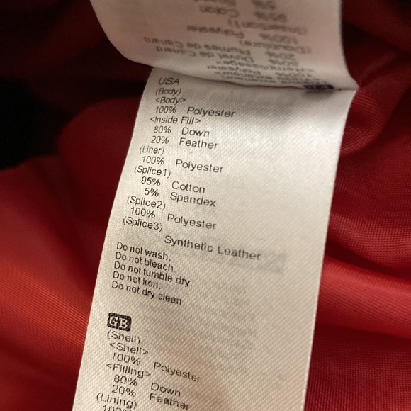 onitsuka tiger andrea pompilio puffer black with red lining. Down filled XL W - Picture 10 of 10